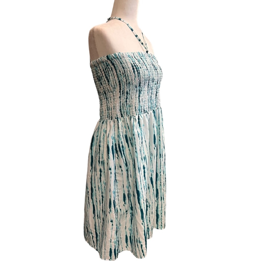 Ellen Weaver Green Tie Dye Tube Dress View 4